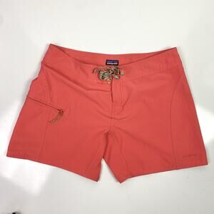 Retired-Patagonia Meridian Board Shorts Womens Size 6 Salmon Outdoor Hiking Pink